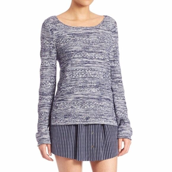 JOIE | Feria Blue Spacedye linen blend sweater - Picture 1 of 8